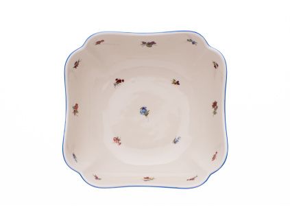 Mísa salátová čtyřhranná, 21 cm, rakouská házenka, slonová kost, porcelán Dubí
