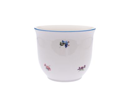 Květináč bez uch, 13,5 cm, rakouská házenka, slonová kost, Český porcelán