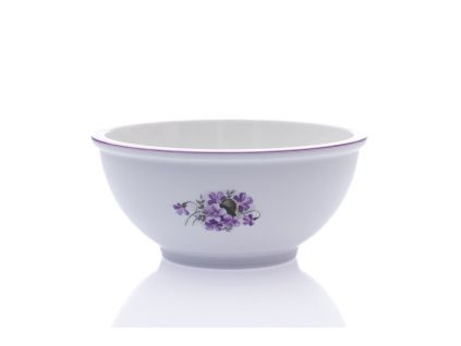 Mísa salátová hluboká, 24 cm, fialky, Český porcelán