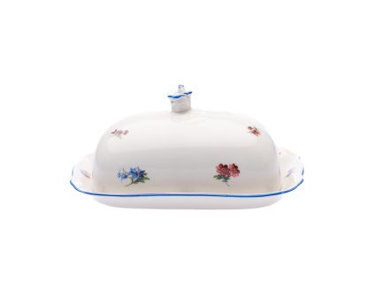 Máslenka, rakouská házenka, 250 g, slonová kost, porcelán Dubí