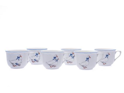 Sada hrnků R, husy, 270 ml, Český porcelán, 6 ks