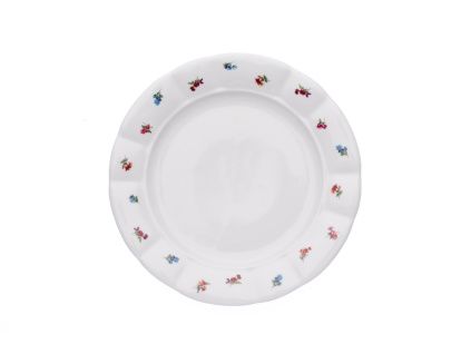 Talíř mělký, český porcelán, házenka, 26 cm, G. Benedikt