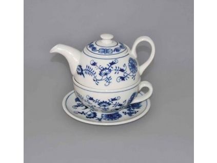 Čajová souprava Duo, cibulák, Český porcelán