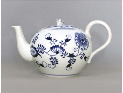 Konev čajová se sítkem  2 l, cibulák, Český porcelán