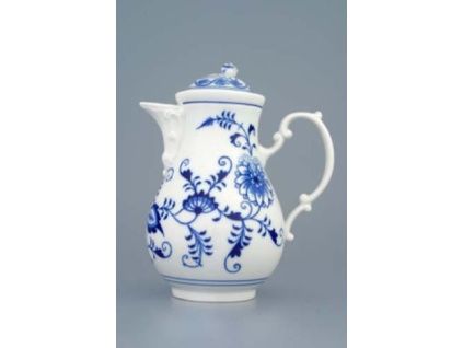 Konvice kávová s víčkem  0,60 l, cibulák, Český porcelán