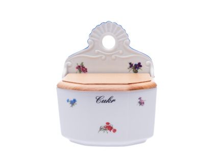 Dóza závěsná Cukr, 700 ml, rakouská házenka, Český porcelán