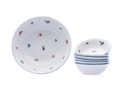 Kompotová souprava, rakouská házenka, 7 d., Český porcelán