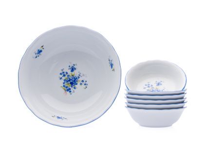 Kompotová souprava, pomněnky, 7 d., Český porcelán