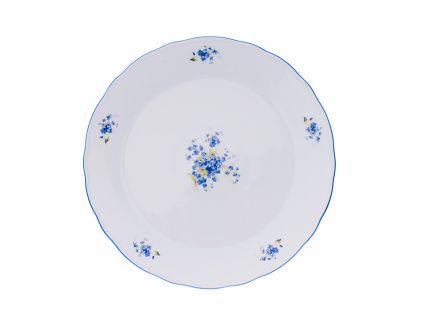 Mísa mělká, 30 cm, pomněnky, Český porcelán