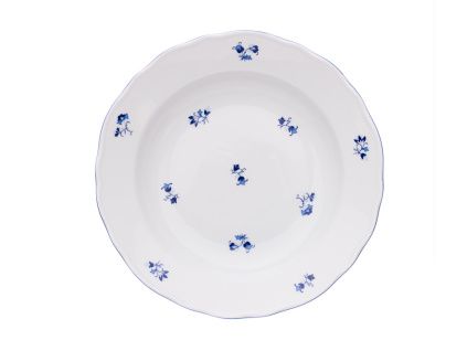 Talíř mělký, 26 cm, modrá házenka, Český porcelán Dubí