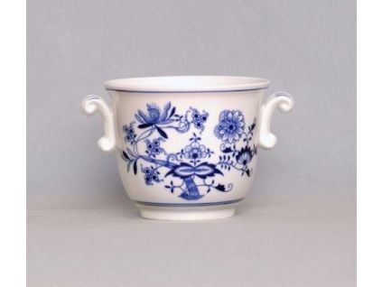 Květináč malý s uchy  10,9 cm, cibulák, Český porcelán