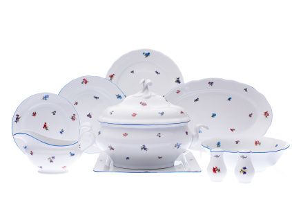 Jídelní souprava, rakouská házenka, 25 d., Český porcelán Dubí