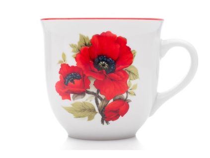 Hrnek Mirek, vlčí máky, 0,4 l, Český porcelán Dubí