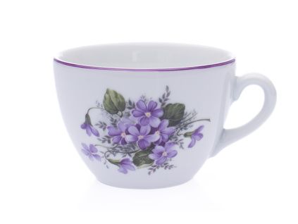 Hrnek Milada, Český porcelán, 380 ml, fialky