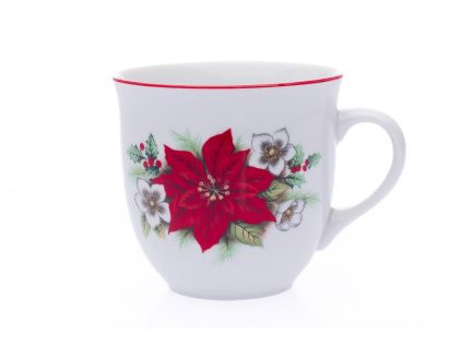 Hrnek Mirek, 0,4 l, Poinsettia, Český porcelán Dubí