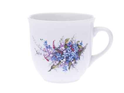 Hrnek Mirek, konvalinka a pomněnka, 0,4 l, Český porcelán Dubí