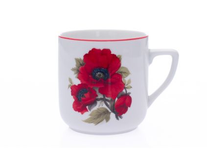 Hrnek Pětka, 400 ml, Český porcelán Dubí, vlčí mák