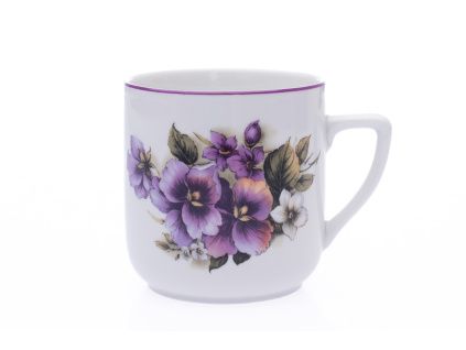 Hrnek Pětka, 0,40 l, maceška, Český porcelán Dubí