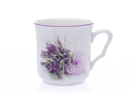 Hrnek Karel, 0,27 l, Český porcelán Dubí, levandule