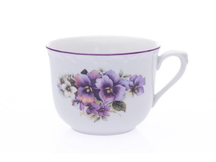 Hrnek R, 270 ml, maceška, Český porcelán