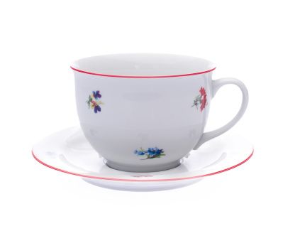 Šálek s podšálkem, 500 ml, rakouská házenka, Český porcelán