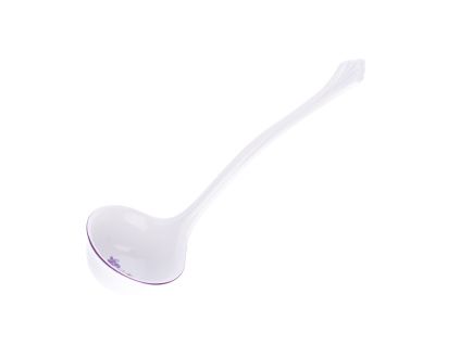 Naběračka, 32 cm, fialky, Český porcelán