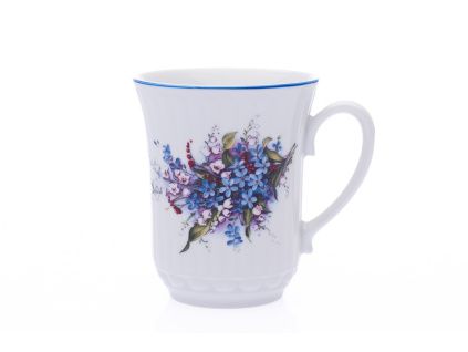 Hrnek Derby, konvalinka a pomněnka, 0,25 l, Český porcelán Dubí