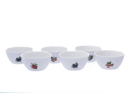 Sada misek Mozart, 14 cm, Český porcelán, lesní plody, 6 ks