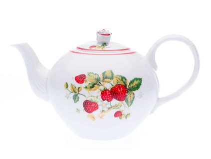 Konvice čajová se sítkem, 1,20 l, jahody, Český porcelán