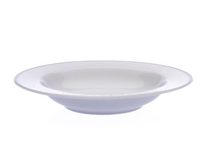 Extra hluboký talíř, 330 ml, český porcelán, krajka, šedá Thun