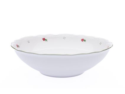 Mísa salátová, růžové kytičky, 24 cm, porcelán, G. Benedikt