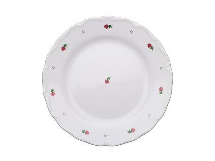 Talíř klubový, Verona, 31 cm, růžové kytičky, porcelán G. Benedikt