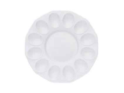 Podnos na vejce, 24 cm, bílý, Český porcelán Dubí