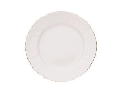 Bernadotte, talíř dezertní, 19 cm, zlatý proužek, slonová kost
