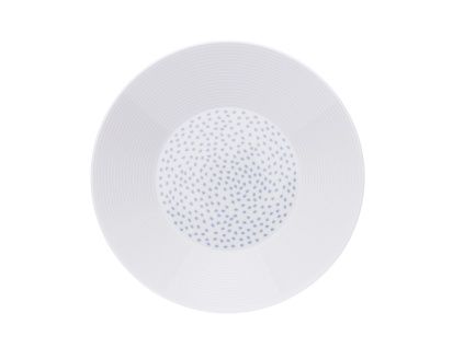 Lea, talíř hluboký, 22 cm,  český porcelán, modré kamínky, Thun