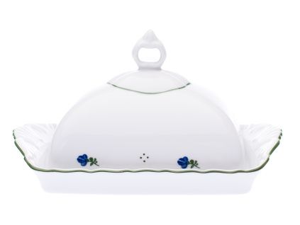 Máslenka, český porcelán, Verona, 250 g, kytičky, G. Benedikt