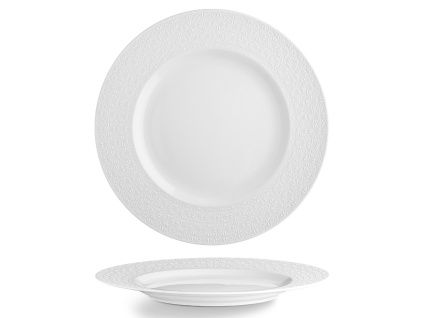 Mělký talíř, 26 cm, neglazovaný, hvězdy, G. Benedikt