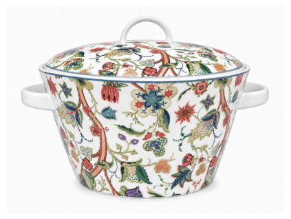 Polévková mísa, český porcelán, 3 l, zahrada, Thun