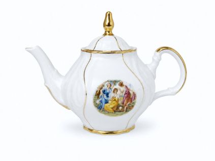 Čajová konvice, 1,2 l, český porcelán, Bernadotte, Tři grácie, Thun