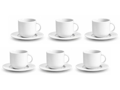 sada šálků s podšálkem Onyx, 270 ml, Thun, 6 ks