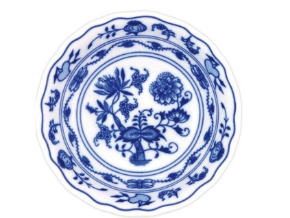 Miska kompotová vysoká 14 cm, cibulák, Český porcelán