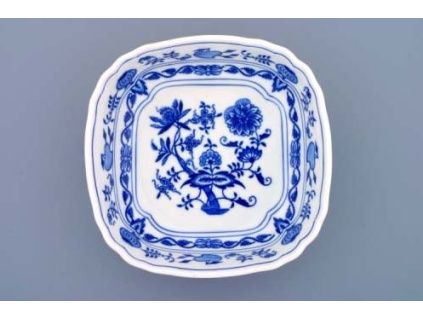 Mísa salátová čtyřhranná ital.  19 cm,  cibulák, Český porcelán