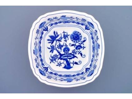 Mísa salátová čtyřhranná ital.  21 cm, cibulák, Český porcelán