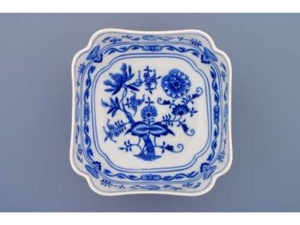 Mísa salátová čtyřhranná vysoká, 18 cm, cibulák, Český porcelán