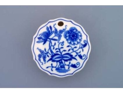 Dóza na sladidlo kulatá  7 cm, cibulák, Český porcelán