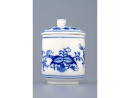 Hořčičník s víčkem bez výřezu  0,10 l, cibulák, Český porcelán