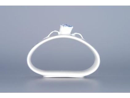 Kroužek na ubrousky s růží  7 cm, cibulák, Český porcelán