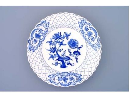 Talíř reliéfní  24 cm, cibulák, Český porcelán
