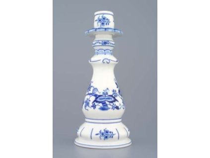 Svícen 1982 21,5 cm, cibulák, Český porcelán