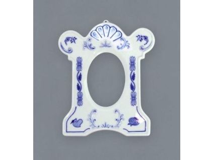 Rámeček na fotografii/rozměr 9x7 cm, 169 x 143 mm, cibulák, Český porcelán